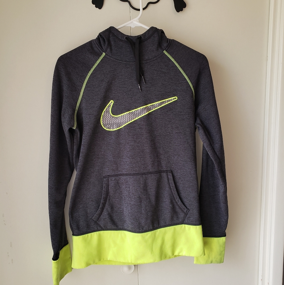 Nike small therma-fit neon sweatshirt